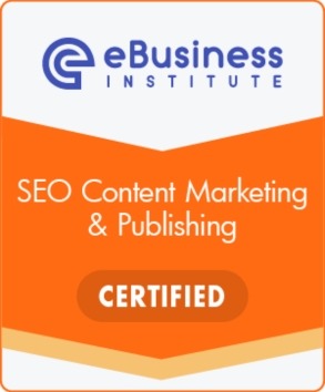 SEO Content Marketing Badge Certified eBusiness Institute